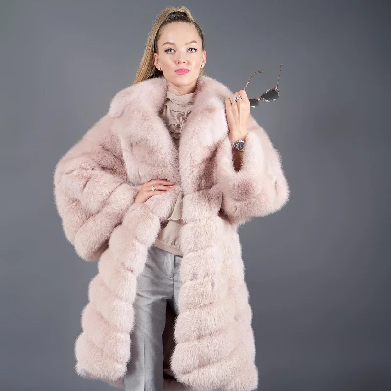 Pink Fur Russian Sable coat for women luxury collection