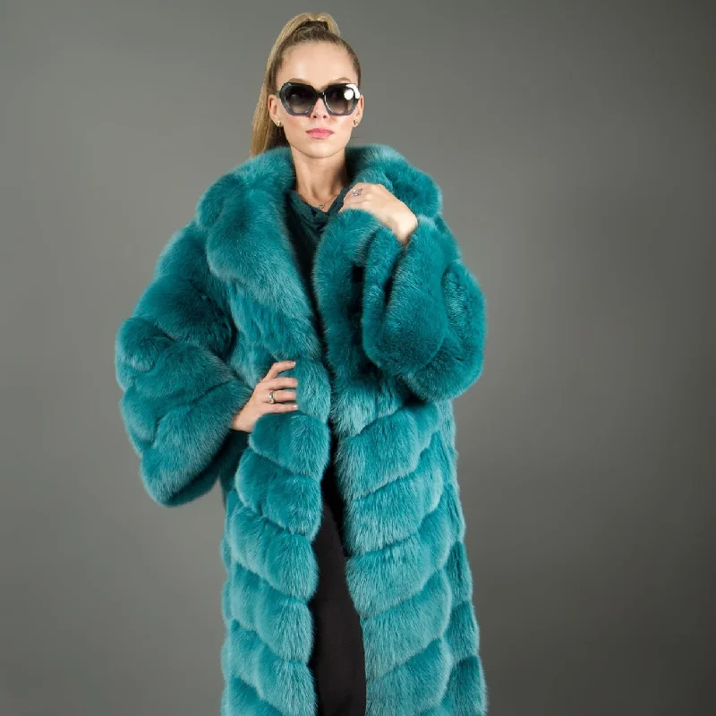 Luxury Fur Russian Sable Coat Green Couture