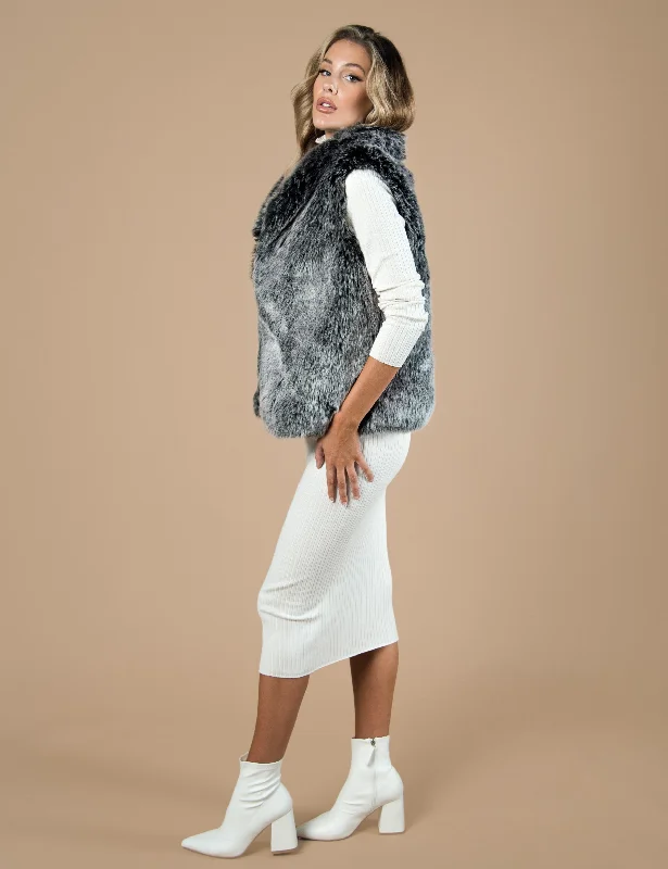 Lapel Faux Fur Gilet