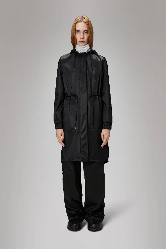 String W Parka - Black Grain