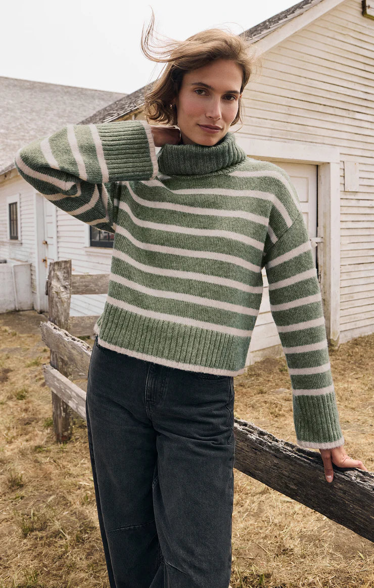 Z Supply Josephine Stripe Turtleneck Sweater