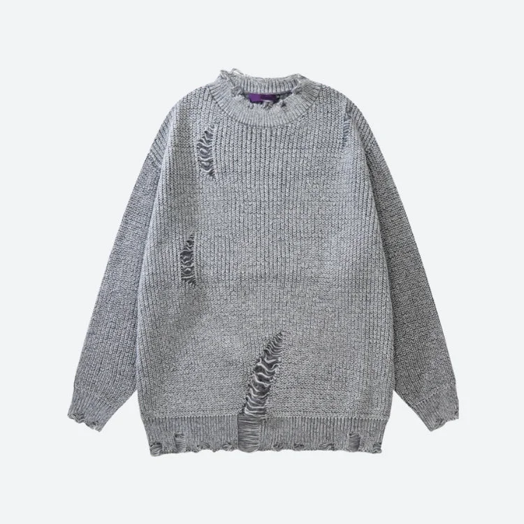 Grunge Distressed Knitted Sweater