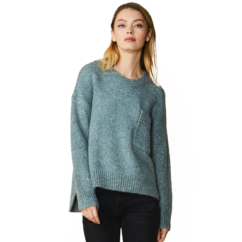 Women's Crewneck Pocket Front Sweater in Fall Sage