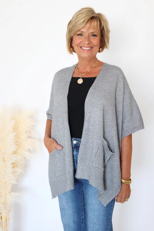 Alani Lightweight Cardigan - Mid Heather