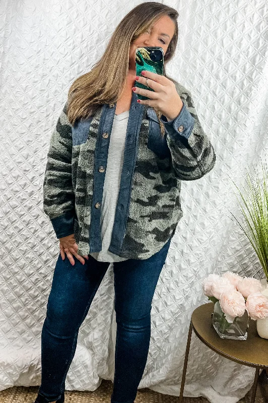 Camo Sherpa Shacket