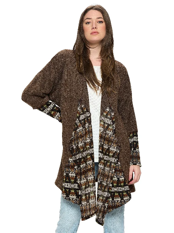 Cardigan Tribal Draped Oversized