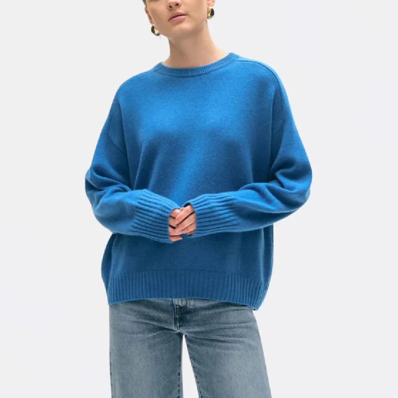 Cashmere Saddle Sleeve Crewneck