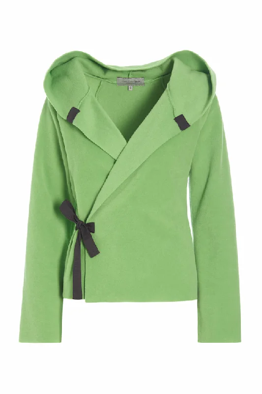 CLASSIC FLEECE WRAP CARDIGAN - 1009 - JUICY GREEN