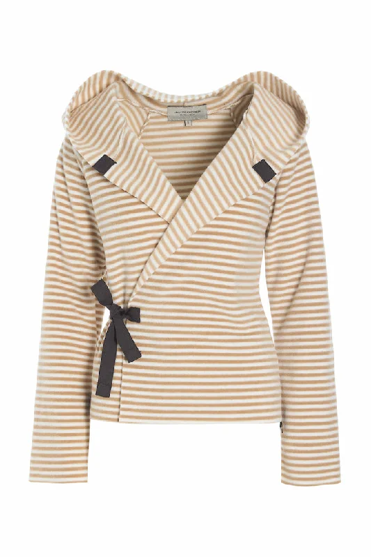 CLASSIC FLEECE WRAP CARDIGAN - 1009 - STRIPES C&O