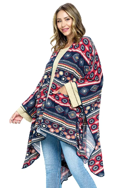 Wrap Tribal Print Loose Fit