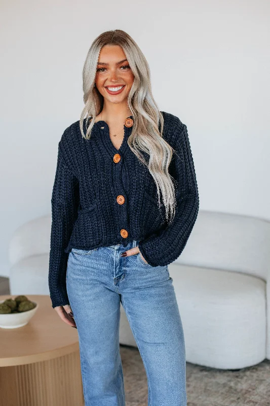 Keiser Knit Cardigan - Navy