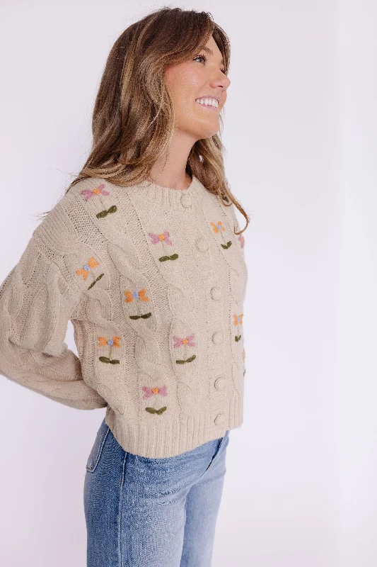 Meadow Cardigan in Bone