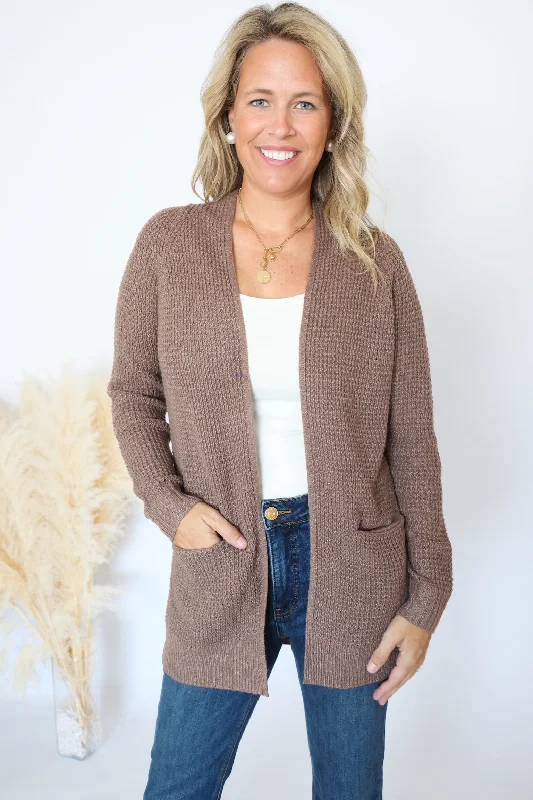 Stay Cozy Cardigan - Mocha