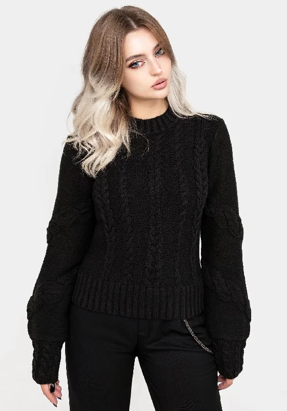 Virda Cable Knit Twist Jumper