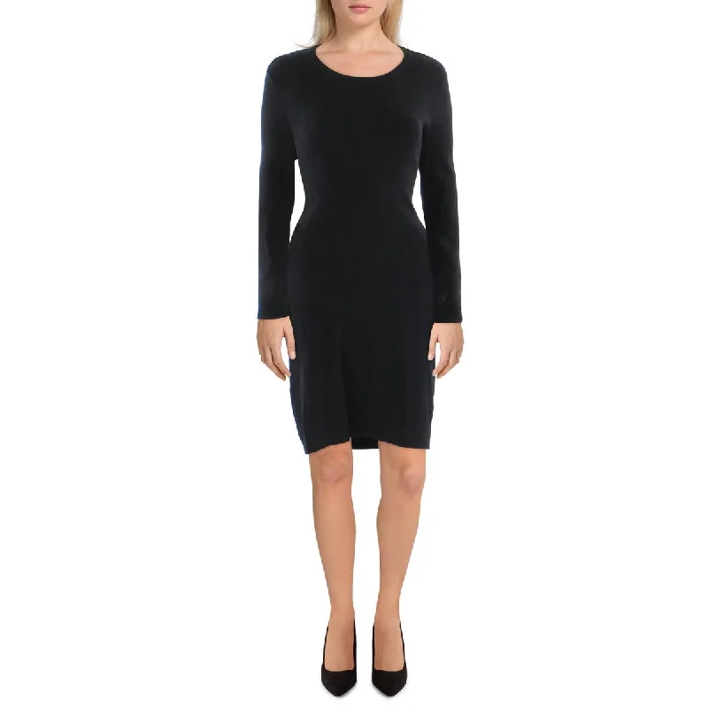 Lea & Viola Womens Cut-Out Back Above Knee Sweaterdress