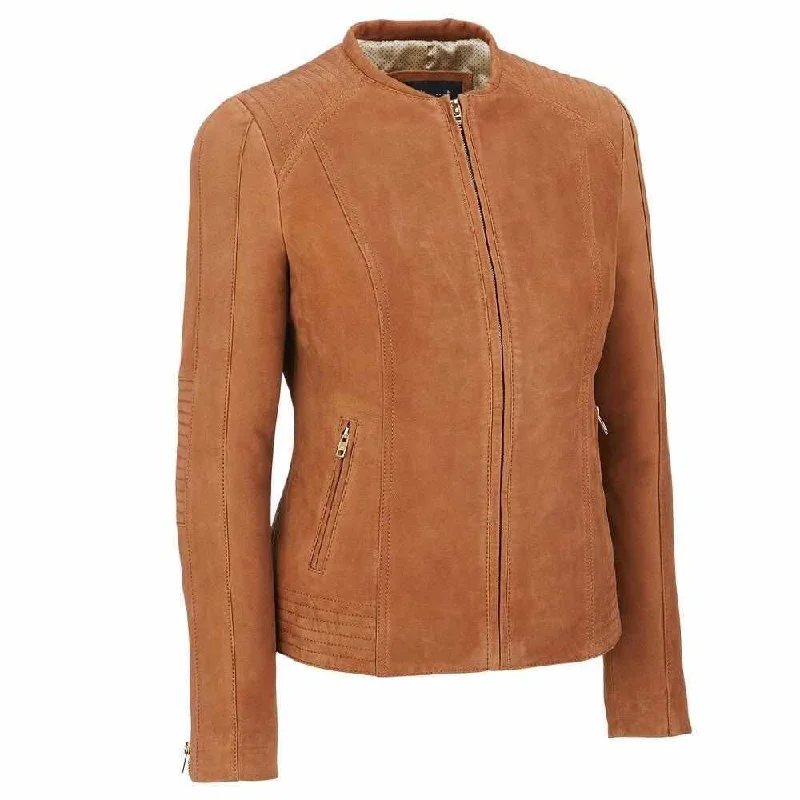 Gorgeous Slim Fit Brown Suede Leather Jacket
