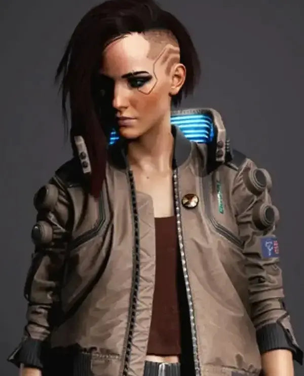 Cyberpunk-2077 Beige Bomber Samurai Jacket