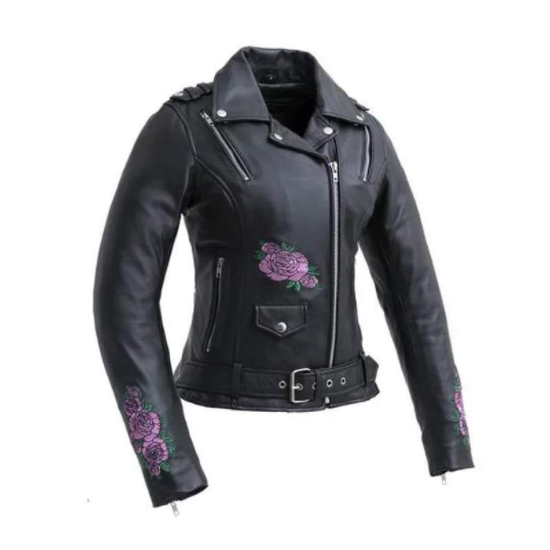First Manufacturing Bloom - Women's Lightweight Motorcycle Leather Jacket