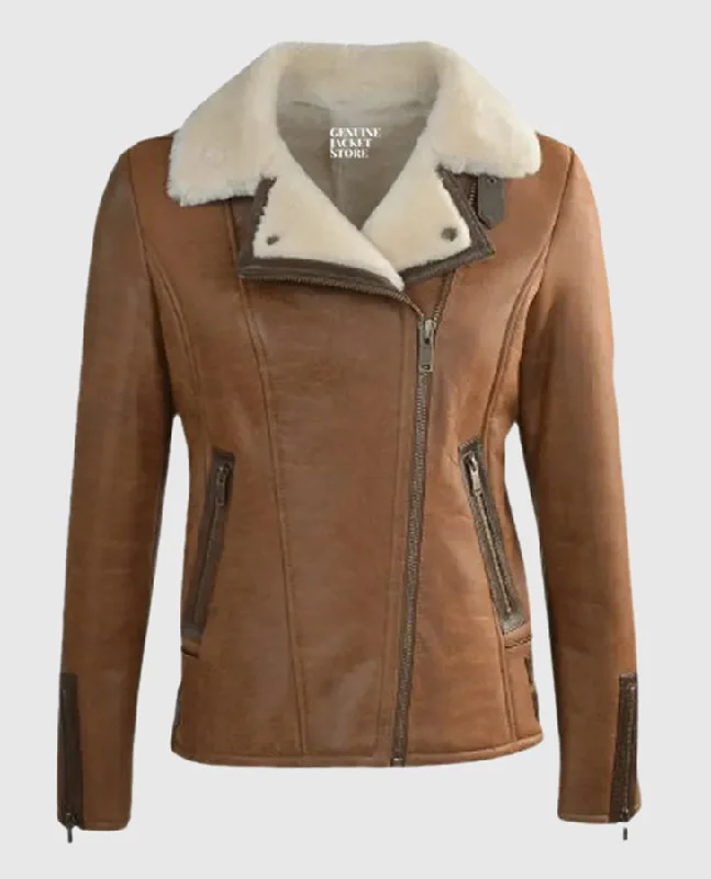 Women's  B-3 Aviator Sheepskin Jacket