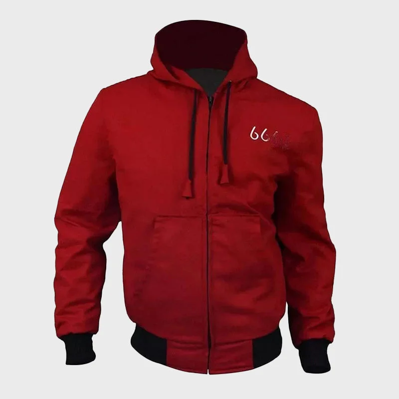 Jimmy Hurdstrom Yellowstone S04 Red Cotton Bomber Jacket