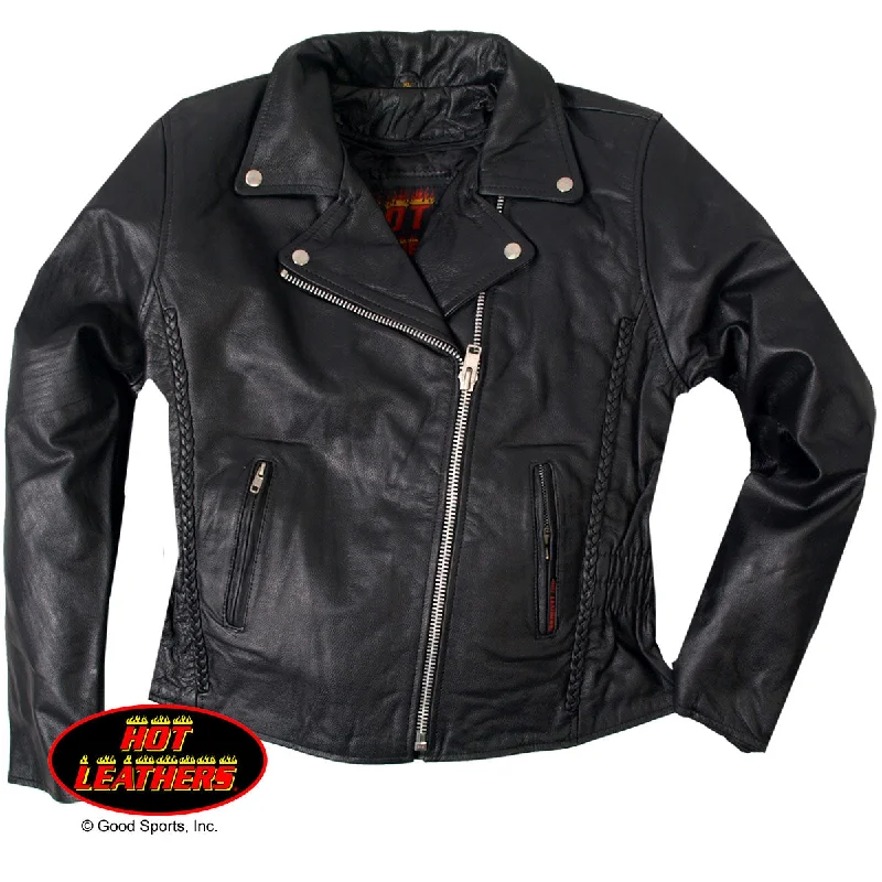 Ladies Braided Motorcycle Jacket