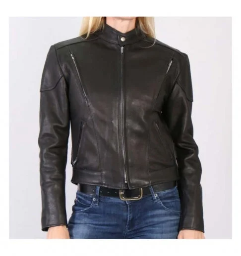 Ladies Classic USA Made Vented Leather Jacket