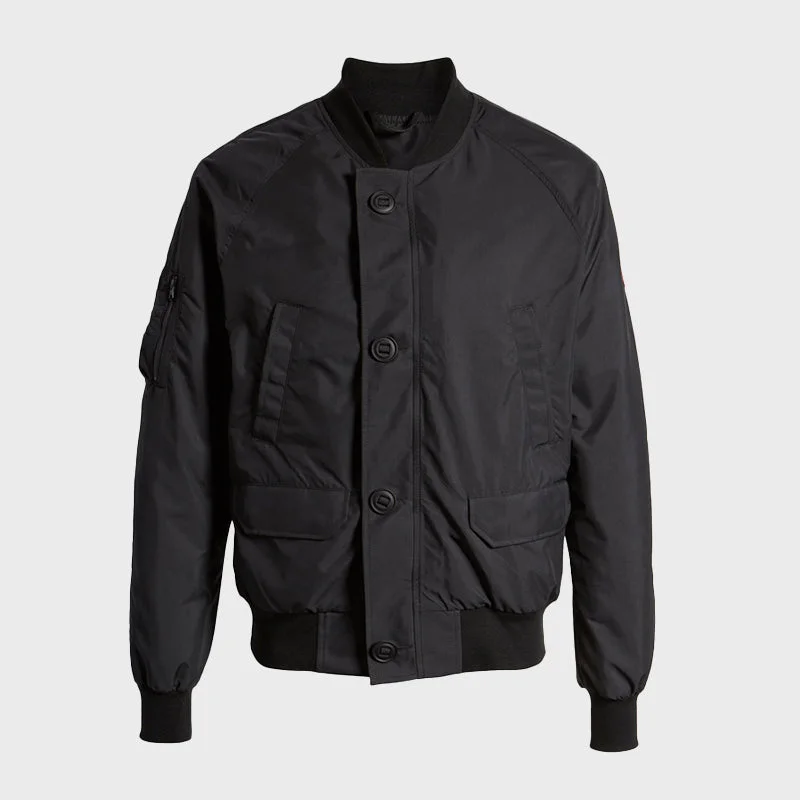 Men's Black Windbreaker Bomber Jacket