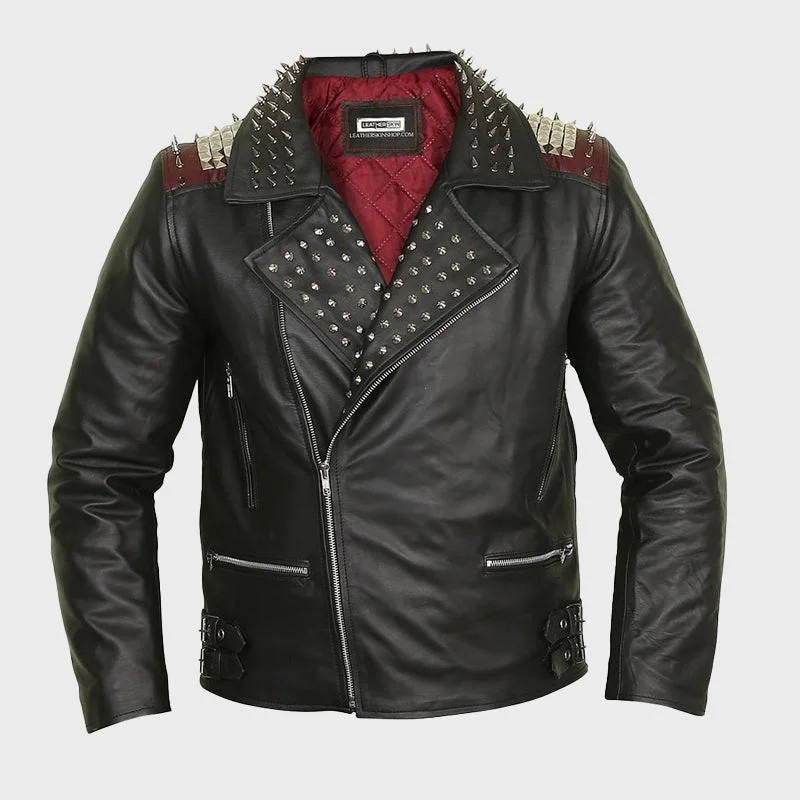 Men's Black Quilted Lining Leather Jacket