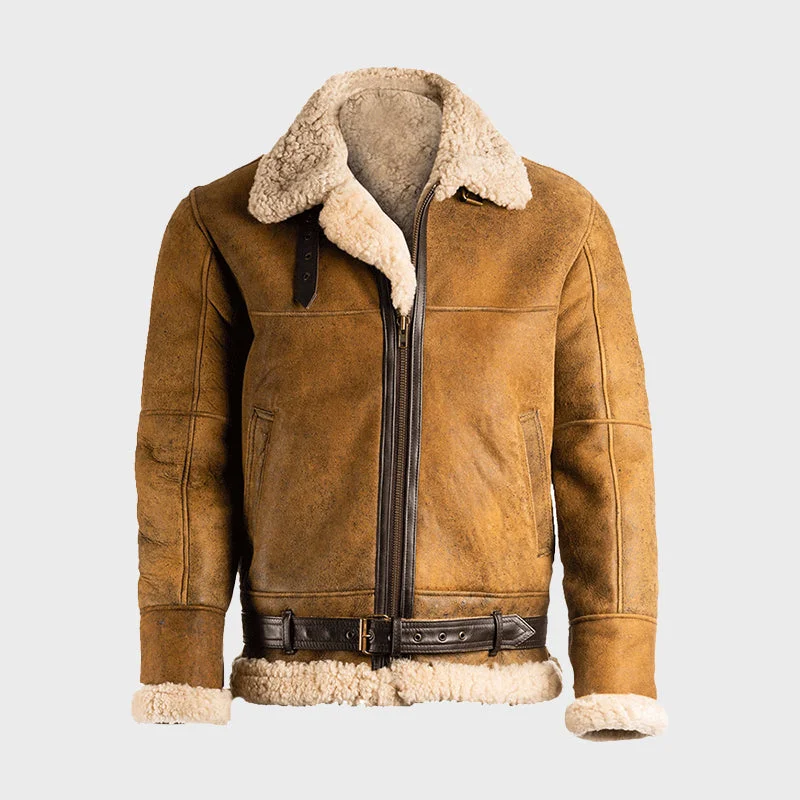 Men's Tan Sheepskin Jacket