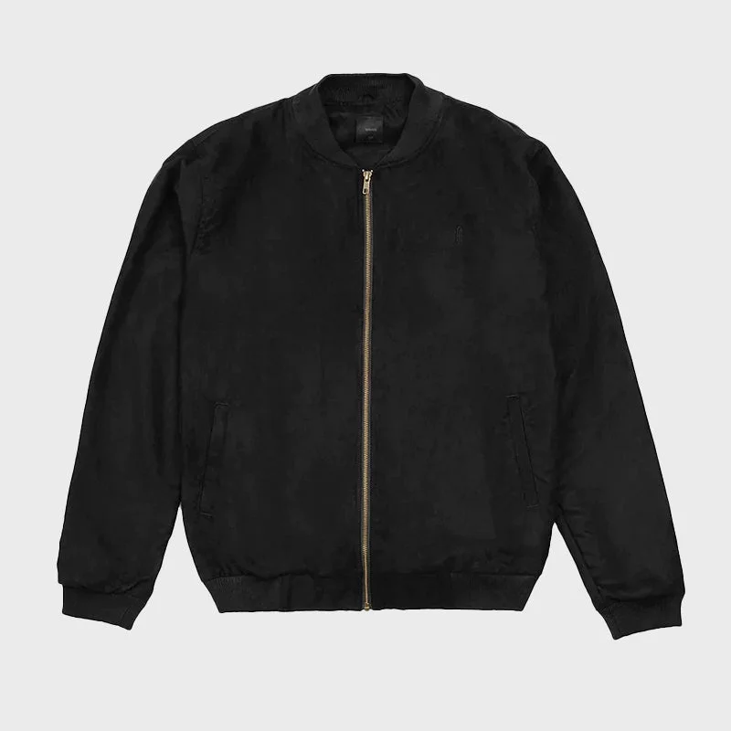 Men's Warning Huetone Black Bomber Jacket