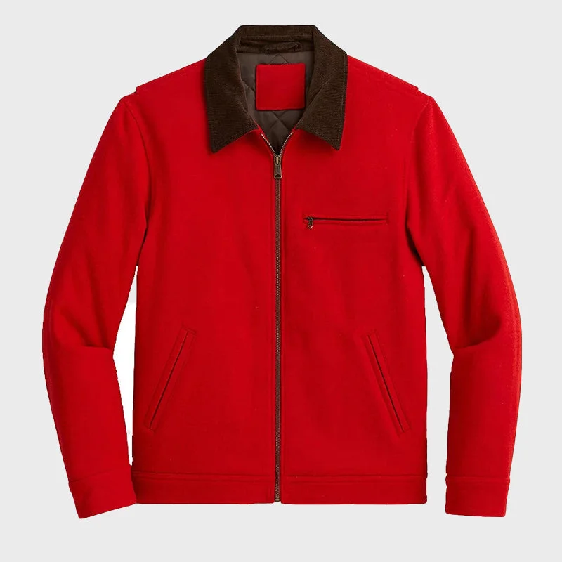 Men's Red Wool Jacket