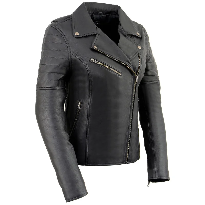 Milwaukee Leather SFL2870 Women's ‘Duchess’ Black Motorcycle Style Fashion Casual Leather Jacket Milwaukee Leather SFL2870 Women's ‘Duchess’ Black Motorcycle Style Fashion Casual Leather Jacket