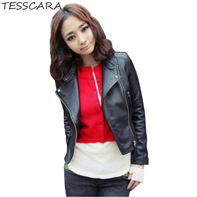 New Arrival Autum & Winter Women Motorcycle Leather Jacket