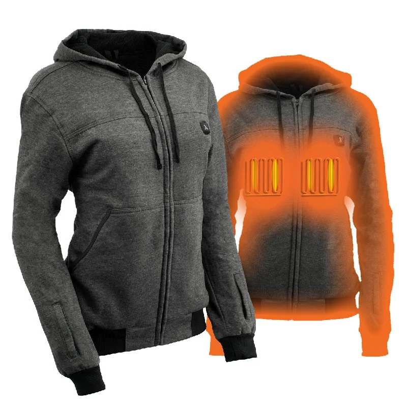 Nexgen Heat NXL2717DUAL Tech Women's Grey Heated Jacket Sweatshirt
