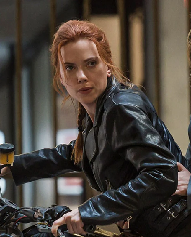 Scarlett Johansson Black Widow Black Jacket