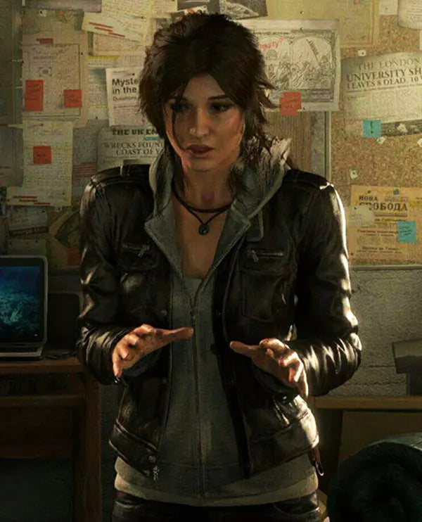 Tomb Raider Alicia Vikander Leather Jacket