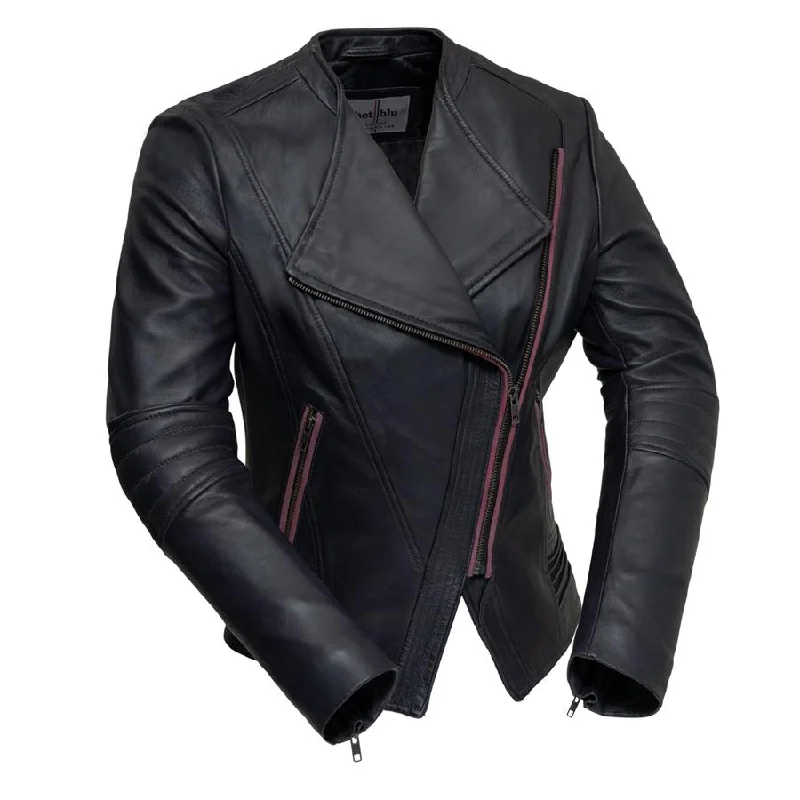 Black/Red Leather "Trish" Jacket