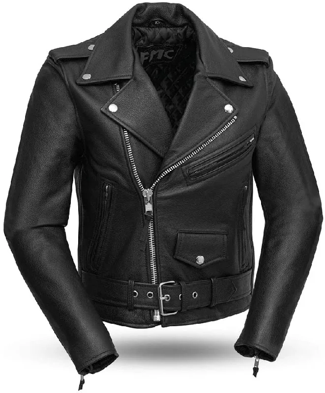 Black Leather "Bikerlicious" Motorcycle Jacket