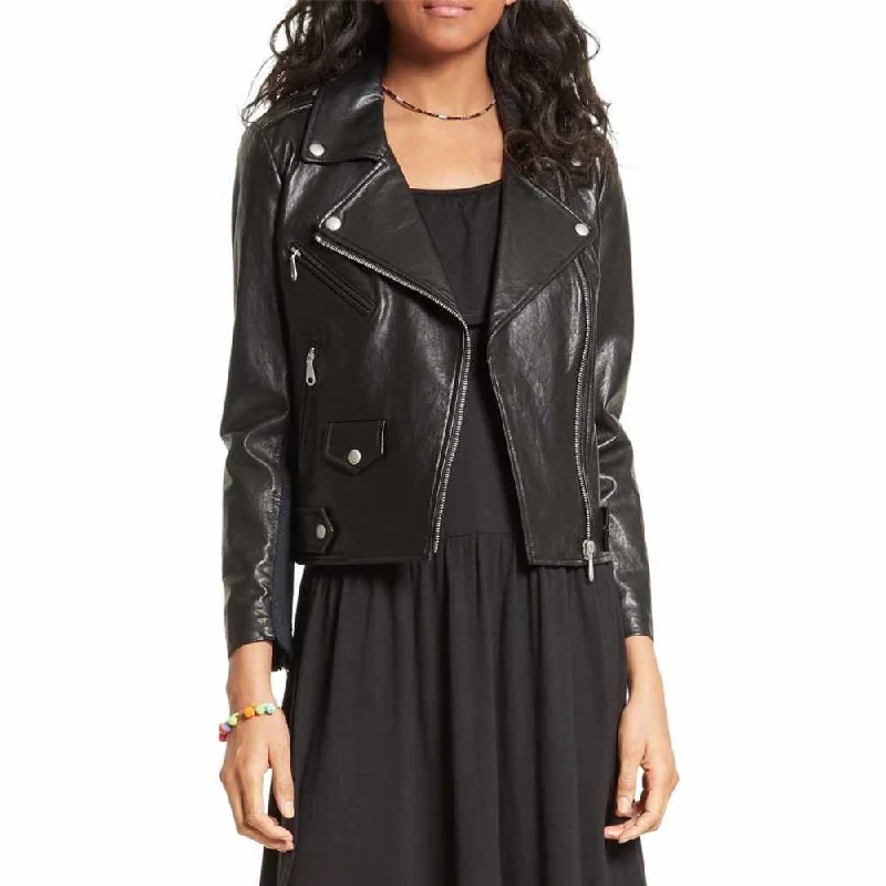 Biker Slim Fit Black Leather Jacket