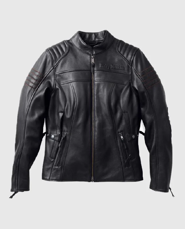 Women's Harley Davidson Heather Avenue Leather Riding Jacket