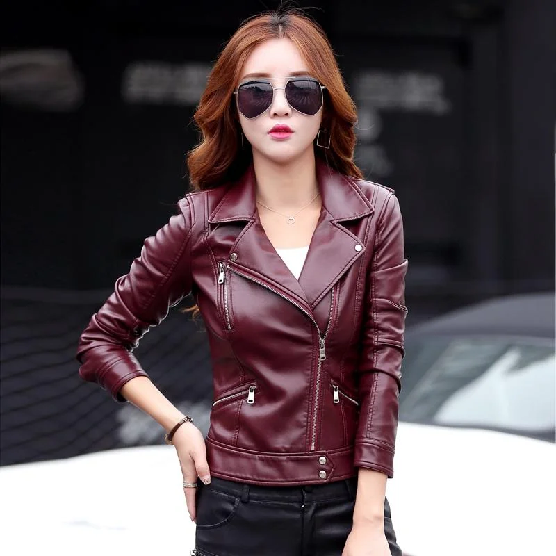 Women's Leather Jacket  Spring